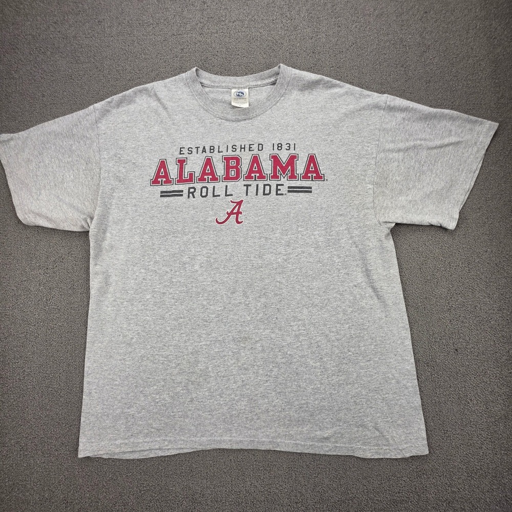 New Agenda Alabama Crimson Tide Roll Tide Graphic T-Shirt Gray Mens XL